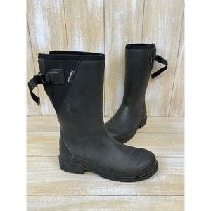 Merry People Women's Darcy Mid-Calf Gumboot Black Size EU41 / 10US